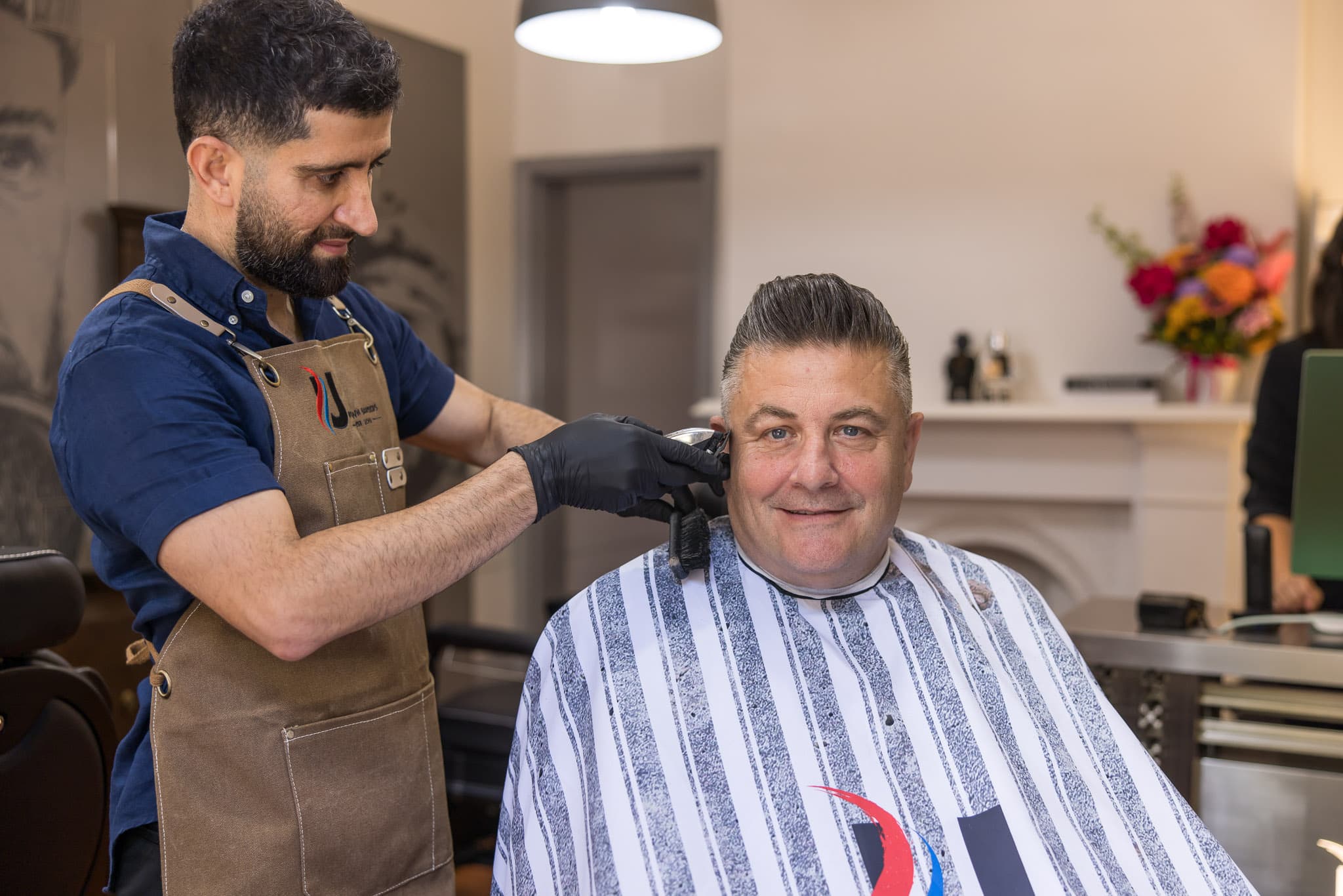 Precision haircut at UPTOWN Barbers The Rocks
