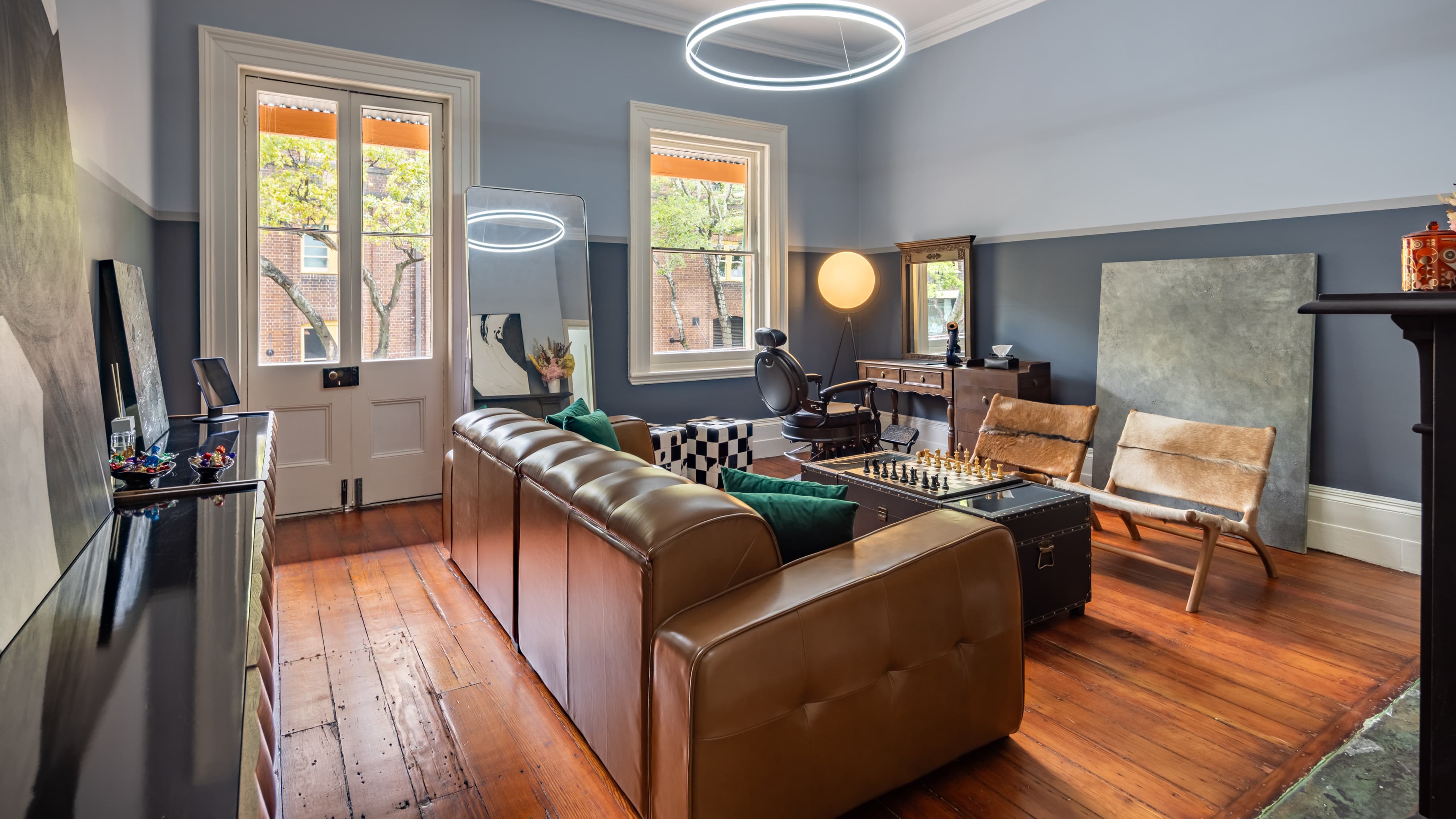 UPTOWN Barbers The Rocks barbershop interior